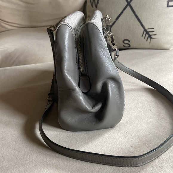 COACH SV/Light Grey Signature Jacquard & Leather MADISON MADELINE Satchel 25215 - Picture 5 of 6